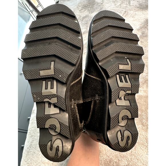 Sorel Joan of Arctic Wedge Waterproof Gray Leather Ankle Boots Womens Size 8.5 - Picture 5 of 7